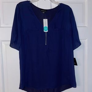 Fortune + Ivy Navy Blouse